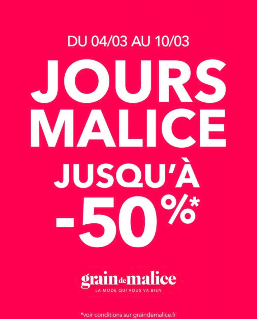 Jours Malice jusqu'au 10 mars - Jusqu'à-50% sur une sélection d'articles